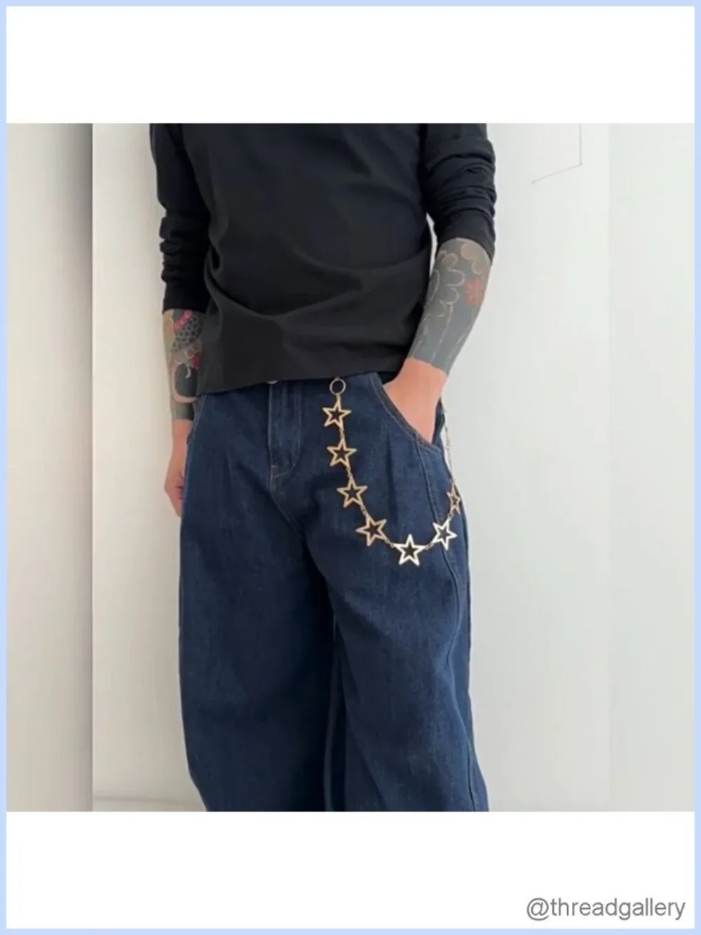 Star Wallet Chain Belt for Pants and Bags Alloy Unisex Accessory